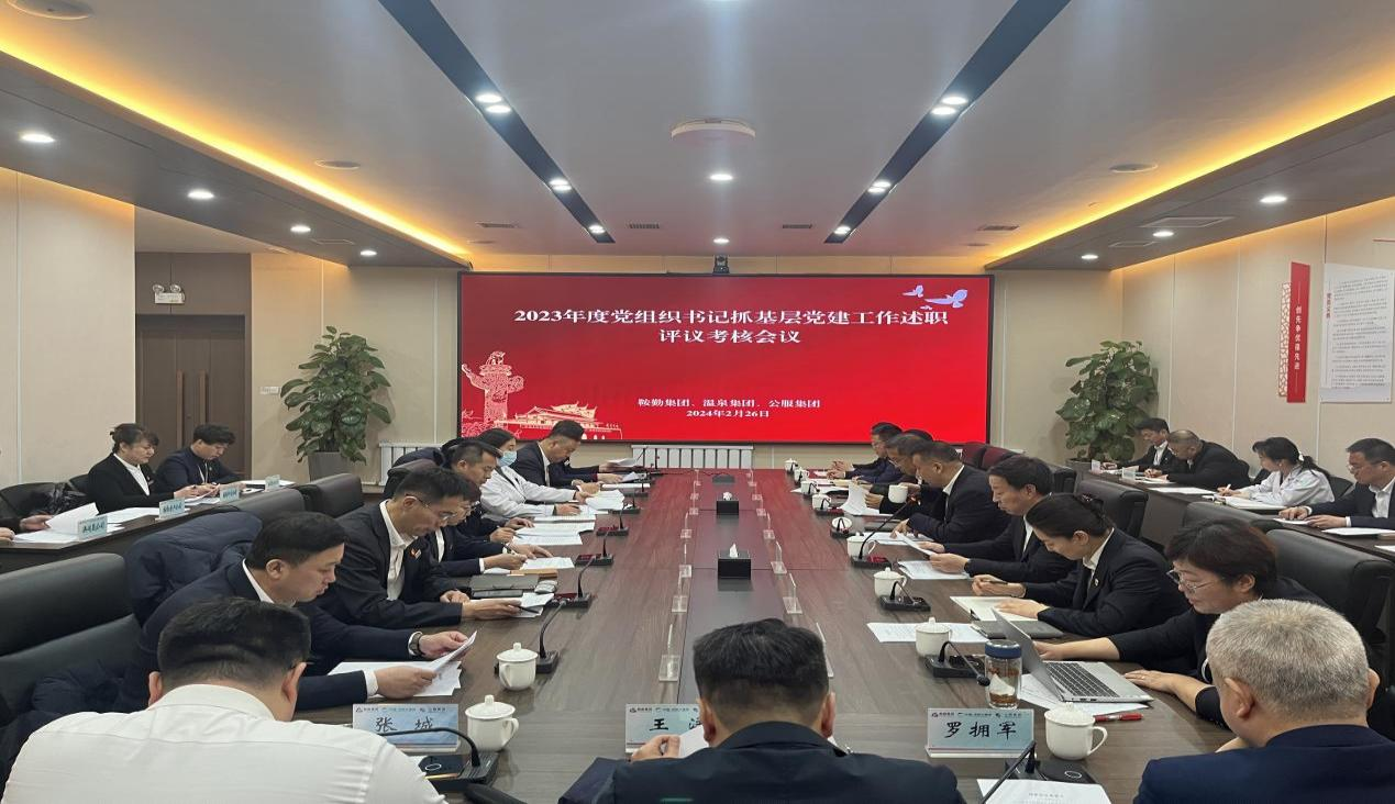 XPJ集团 温泉集团 公服集团召开“2023年度党组织书记抓基层党建工作述职评议考核”会议